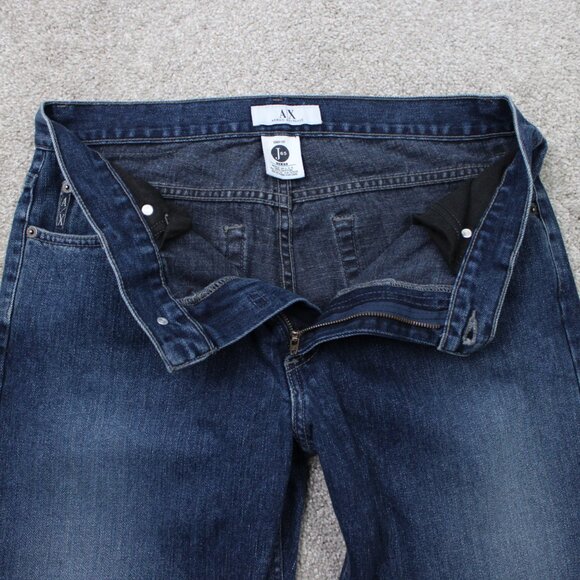 A/X Armani Exchange Jeans Men 33x32 Blue J65 Easy Fit 100% Cotton Straight Denim - Picture 11 of 13